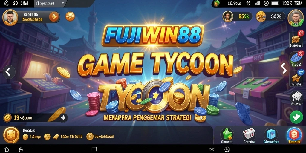Screenshot gameplay FUJIWIN88 menampilkan momen strategis dalam pengelolaan bisnis.