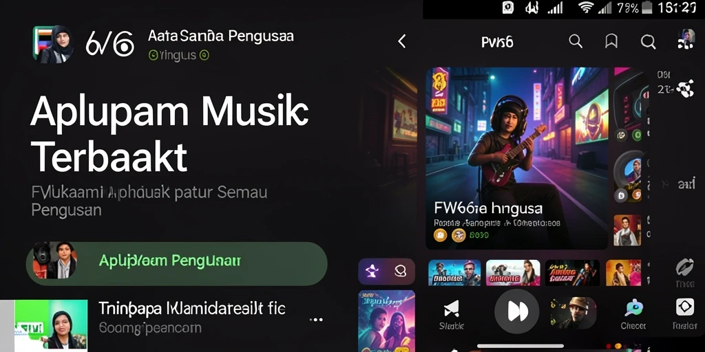 Tampilan gameplay FW66 yang menampilkan fitur musik interaktif.