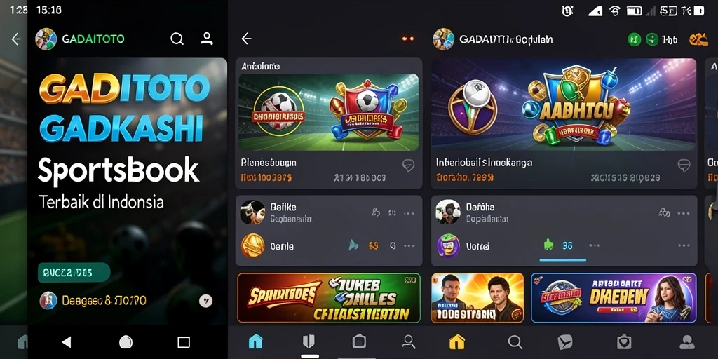 Tampilan gameplay utama GADAITOTO yang menampilkan berbagai pilihan taruhan olahraga.