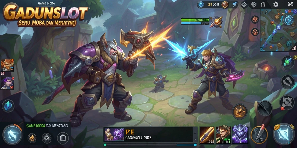 Tangkapan layar dari gameplay seru GADUNSLOT MOBA.