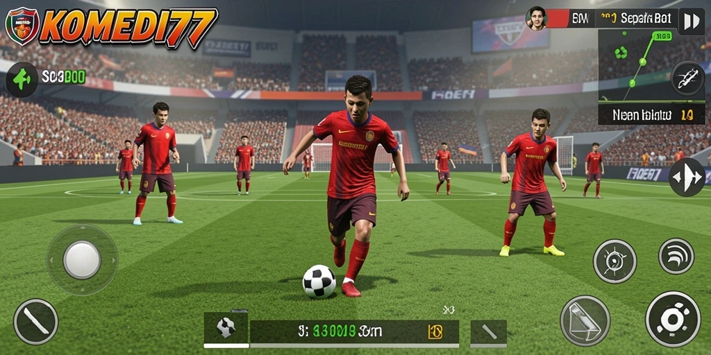 Tampilan gameplay seru dari permainan KOMEDI77.