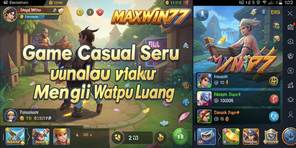 Tampilan menarik dari gameplay MAXWIN77 dengan suasana Casual.
