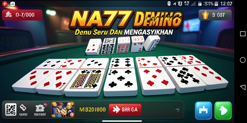 Tangkapan layar gameplay <strong>NA777</strong> yang menunjukkan aksi seru permainan domino.