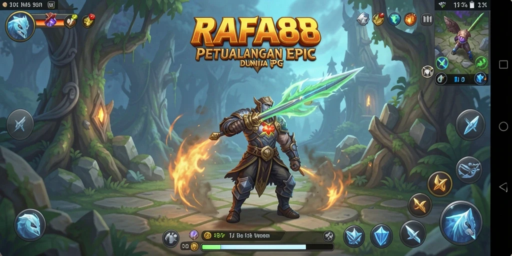 Tampilan aksi seru dalam game RPG RAFA88 dengan karakter yang beragam.