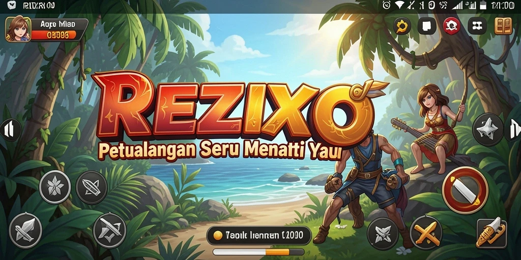 Tampilan gameplay menarik dari REZIXO menampilkan aksi dan petualangan.