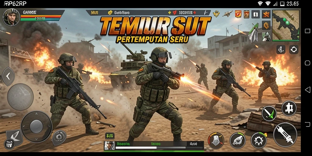 Tangkapan layar RP62RP menampilkan aksi tempur seru dan gameplay yang menegangkan.